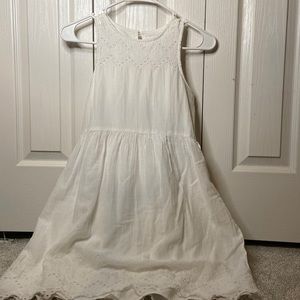 Girls white short dress.